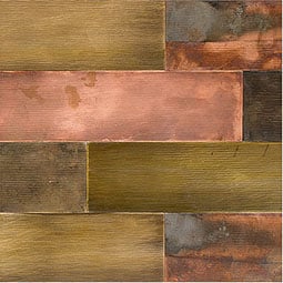 ACP - SAMPLE-BT06X06DM - Aspect Peel and Stick Distressed Metal Backsplash Tile, 6" x 6" Sample