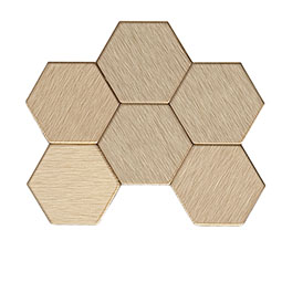 ACP - SAMPLE-BK04X12MM - Aspect Peel and Stick Square Matted Metal Backsplash Tile, Sample