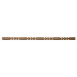 Osborne Wood Products, Inc. - BX1375BH - 3/8"D, Half Round, Barrel & Bead Moulding (3' Stick), Beech