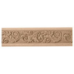 Osborne Wood Products, Inc. - BX1687BA - 3 3/4"H x 7/8"P x 93"L, Leaf with Flower Frieze Moulding
