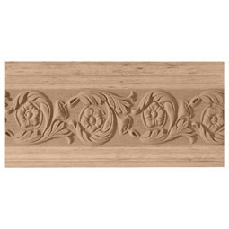 Osborne Wood Products, Inc. - BX1688BA - 4"H x 4"P x 93"L, Floral Leaf Crown Moulding