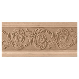 Osborne Wood Products, Inc. - BX1689BA - 5 1/2"H x 7/8"P x 93"L, Floral Leaf Frieze Moulding