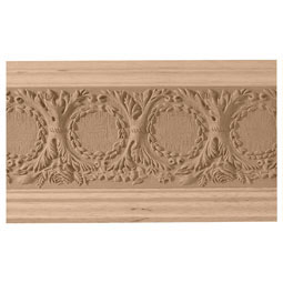 Osborne Wood Products, Inc. - BX1690BA - 5 1/8"H x 5 1/8"P x 93"L, Floral Leaf Crown Moulding