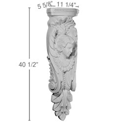 Ekena Millwork - COR11X05X40AN-R - Endurathane Angel Corbel, 11 1/4"W x 5 5/8"D x 40 1/2"H, Factory Primed Right