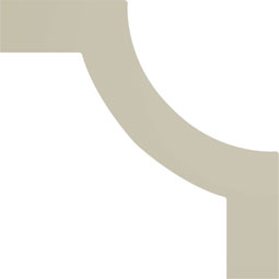 Ekena Millwork - PML08X09AS - Endurathane Ashford Panel Moulding Corner, 9 3/4"W x 9"H (matches moulding PML01X00AS), Factory Primed