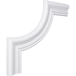 Ekena Millwork - PML08X08CL - Endurathane Claremont Panel Moulding Corner, 9 3/4"W x 8 3/4"H (matches moulding PML01X00CL), Factory Primed