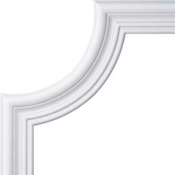Ekena Millwork - PML08X08CL - Endurathane Claremont Panel Moulding Corner, 9 3/4"W x 8 3/4"H (matches moulding PML01X00CL), Factory Primed