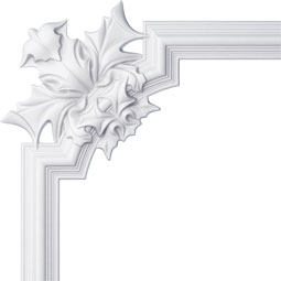 Ekena Millwork - PML19X19BE - Endurathane Bedford Panel Moulding Corner, 20 5/8"W x 19 5/8"H (matches moulding PML02X01BE), Factory Primed