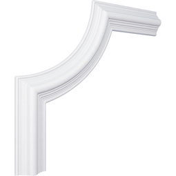 Ekena Millwork - PML17X17BE - Endurathane Bedford Panel Moulding Corner, 18 3/4"W x 17 3/4"H (matches moulding PML02X01BE), Factory Primed