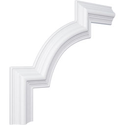 Ekena Millwork - PML15X15BE - Endurathane Bedford Panel Moulding Corner, 16 1/8"W x 15 1/8"H (matches moulding PML02X01BE), Factory Primed