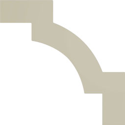 Ekena Millwork - PML15X15BE - Endurathane Bedford Panel Moulding Corner, 16 1/8"W x 15 1/8"H (matches moulding PML02X01BE), Factory Primed