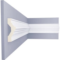 Ekena Millwork - PML03X01ED - Endurathane Edinburgh Panel Moulding, 3"H x 1 1/8"P x 94 1/4"L, Factory Primed