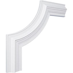 Ekena Millwork - PML14X14ED - Endurathane Edinburgh Panel Moulding Corner, 15 3/8"W x 14 3/8"H (matches moulding PML03X01ED), Factory Primed
