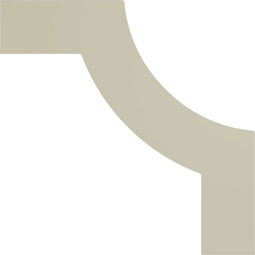 Ekena Millwork - PML14X14ED - Endurathane Edinburgh Panel Moulding Corner, 15 3/8"W x 14 3/8"H (matches moulding PML03X01ED), Factory Primed