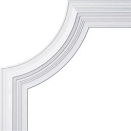 Ekena Millwork - PML14X14ED - Endurathane Edinburgh Panel Moulding Corner, 15 3/8"W x 14 3/8"H (matches moulding PML03X01ED), Factory Primed