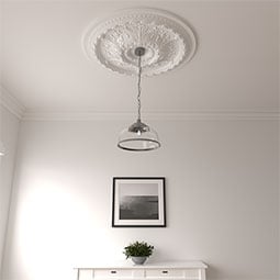 Ekena Millwork - CM38OS_P - Endurathane Oslo Ceiling Medallion, 38 3/8"OD x 2 7/8"P (Fits Canopies up to 7 5/8")