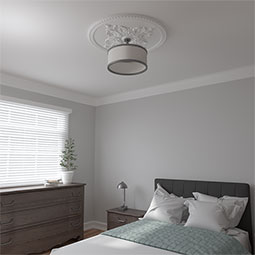 Ekena Millwork - CM40MI_P - Endurathane Milton Ceiling Medallion, 40 5/8"OD x 1 3/4"P (Fits Canopies up to 7 7/8")