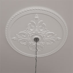 Ekena Millwork - CM40MI_P - Endurathane Milton Ceiling Medallion, 40 5/8"OD x 1 3/4"P (Fits Canopies up to 7 7/8")