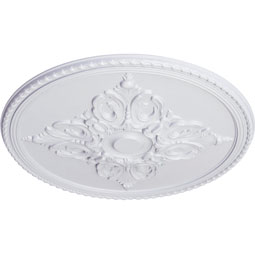 Ekena Millwork - CM54MI_P - Endurathane Milton Ceiling Medallion, 54 1/4"OD x 2 7/8"P (Fits Canopies up to 10 1/2")