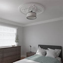 Ekena Millwork - CM54MI_P - Endurathane Milton Ceiling Medallion, 54 1/4"OD x 2 7/8"P (Fits Canopies up to 10 1/2")