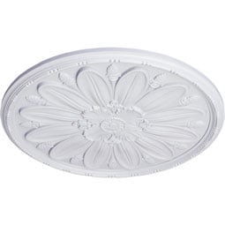 Ekena Millwork - CM40DL_P - Endurathane Delfina Ceiling Medallion, 40"OD x 1 7/8"P
