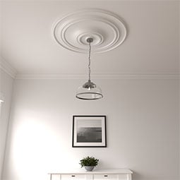 Ekena Millwork - CM40CL_P - Endurathane Small Classic Ceiling Medallion, 40 1/4"OD x 3 1/8"P (Fits Canopies up to 10")