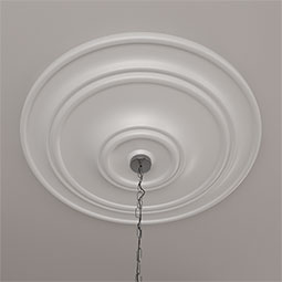 Ekena Millwork - CM40CL_P - Endurathane Small Classic Ceiling Medallion, 40 1/4"OD x 3 1/8"P (Fits Canopies up to 10")