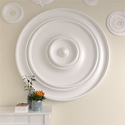 Ekena Millwork - CM54TCL_P - Endurathane Large Classic Ceiling Medallion, 54"OD x 4 7/8"P (Fits Canopies up to 13 1/2")