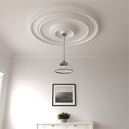 Ekena Millwork - CM54TCL_P - Endurathane Large Classic Ceiling Medallion, 54"OD x 4 7/8"P (Fits Canopies up to 13 1/2")