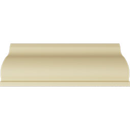 Ekena Millwork - MLD08X07X11MD - Endurathane Medea Beaded Crown Moulding, 8 3/4"H x 7"P x 11 1/4"F x 94 1/2"L, Factory Primed