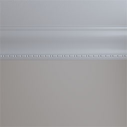 Ekena Millwork - MLD08X07X11MD - Endurathane Medea Beaded Crown Moulding, 8 3/4"H x 7"P x 11 1/4"F x 94 1/2"L, Factory Primed