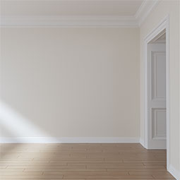 Ekena Millwork - MLD08X07X11MD - Endurathane Medea Beaded Crown Moulding, 8 3/4"H x 7"P x 11 1/4"F x 94 1/2"L, Factory Primed