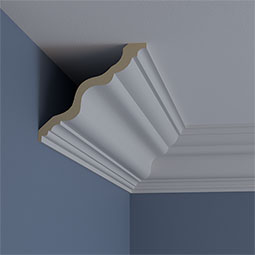 Ekena Millwork - MLD05X06X08VE - Endurathane Versailles Crown Moulding, 5 5/8"H x 6 3/8"P x 8 1/2"F x 94 1/2"L, Factory Primed