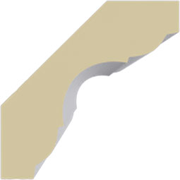 Ekena Millwork - MLD01X01X02ED - Endurathane Edinburgh Traditional Crown Moulding, 1 3/4"H x 1 3/4"P x 2 1/2"F x 94 1/2"L, Factory Primed