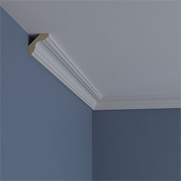 Ekena Millwork - MLD01X01X02ED - Endurathane Edinburgh Traditional Crown Moulding, 1 3/4"H x 1 3/4"P x 2 1/2"F x 94 1/2"L, Factory Primed