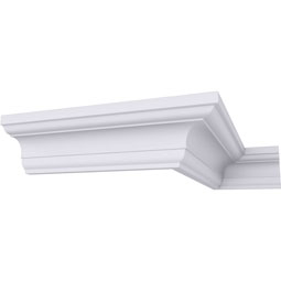 Ekena Millwork - MLD01X01X02ED - Endurathane Edinburgh Traditional Crown Moulding, 1 3/4"H x 1 3/4"P x 2 1/2"F x 94 1/2"L, Factory Primed