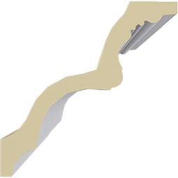 Ekena Millwork - MLD03X03X05FO - Endurathane Foster Traditional Crown Moulding, 3 7/8"H x 3 7/8"P x 5 1/2"F x 94 1/2"L, Factory Primed