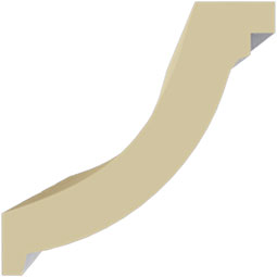 Ekena Millwork - MLD02X02X02GI - Endurathane Giana Crown Moulding, 2"H x 2"P x 2 3/4"F x 94 1/2"L, Factory Primed