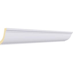 Ekena Millwork - MLD02X02X02GI - Endurathane Giana Crown Moulding, 2"H x 2"P x 2 3/4"F x 94 1/2"L, Factory Primed