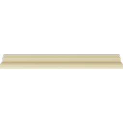Ekena Millwork - MLD01X01X02JA - Endurathane Jackson Traditional Crown Moulding, 1 5/8"H x 1 5/8"P x 2 1/4"F x 94 1/2"L, Factory Primed