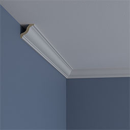 Ekena Millwork - MLD01X01X02JA - Endurathane Jackson Traditional Crown Moulding, 1 5/8"H x 1 5/8"P x 2 1/4"F x 94 1/2"L, Factory Primed