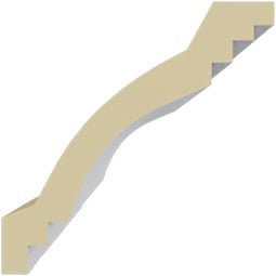 Ekena Millwork - MLD02X02X02KE - Endurathane Kent Traditional Smooth Crown Moulding, 2"H x 2"P x 2 3/4"F x 94 1/2"L, Factory Primed