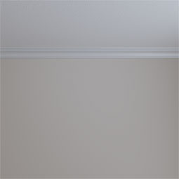 Ekena Millwork - MLD02X02X02KE - Endurathane Kent Traditional Smooth Crown Moulding, 2"H x 2"P x 2 3/4"F x 94 1/2"L, Factory Primed