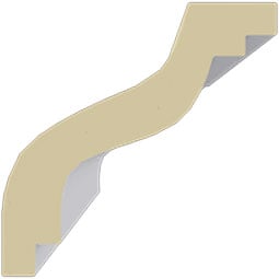 Ekena Millwork - MLD02X02X02MA - Endurathane Marseille Traditional Crown Moulding, 2"H x 2"P x 2 3/4"F x 94 1/2"L, Factory Primed