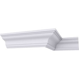 Ekena Millwork - MLD02X02X03OR - Endurathane Orion Traditional Crown Moulding, 2 3/4"H x 2 3/4"P x 3 7/8"F x 94 1/2"L, Factory Primed