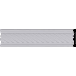 Ekena Millwork - MLD02X00AL - Endurathane Classic Alexandria Rope Panel Moulding, 2 3/8"H x 3/8"P x 94 1/2"L, Factory Primed