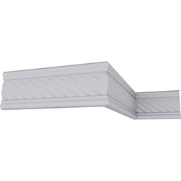 Ekena Millwork - MLD02X00AL - Endurathane Classic Alexandria Rope Panel Moulding, 2 3/8"H x 3/8"P x 94 1/2"L, Factory Primed