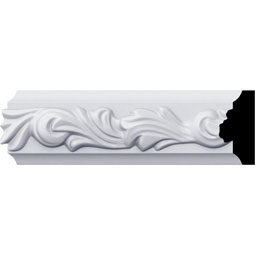 Ekena Millwork - PML02X00SU - Endurathane Sussex Floral Panel Moulding, 2"H x 7/8"P x 94 1/2"L, Factory Primed
