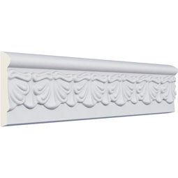 Ekena Millwork - PML02X00AC - Endurathane Acanthus Leaf Panel Moulding, 2 1/2"H x 1/2"P x 94 1/2"L, Factory Primed