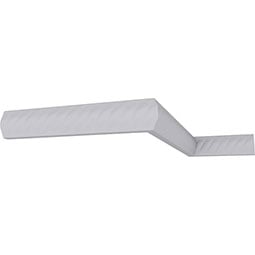 Ekena Millwork - MLD01X00AL - Endurathane Alexandria Rope Panel Moulding, 1"H x 3/4"P x 94 1/2"L, Factory Primed